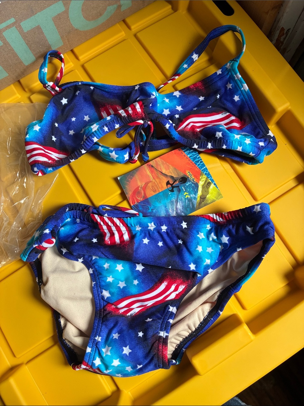 Dolfin Blue Red White Star-Spangled Two-Piece Bikini